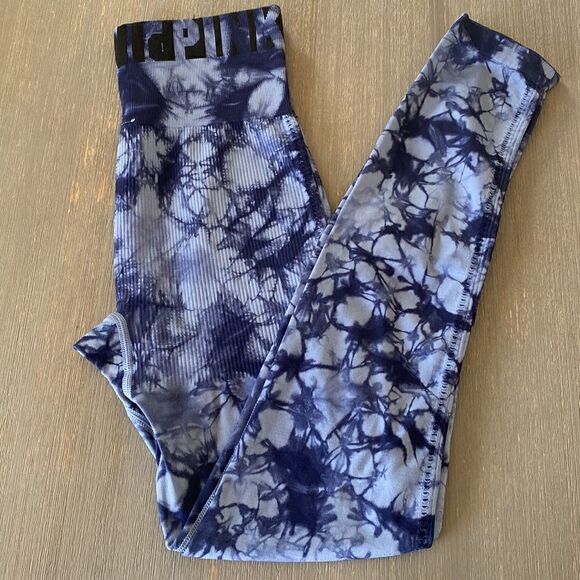 Pink Victoria's Secret  Ultimate Blue Tie Dye Tight Leggings Women’s Size S - Picture 12 of 13